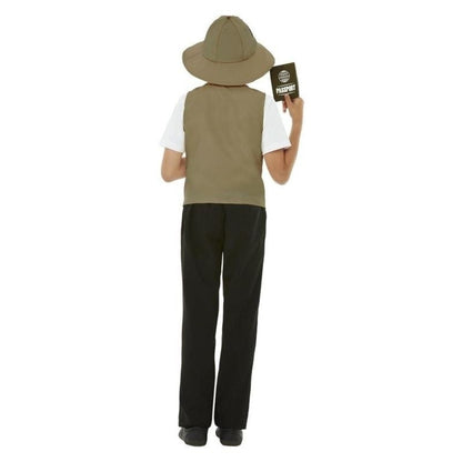 Explorer Kit Costume Kids Beige Waistcoat Hat Binoculars Passport and Badges 2