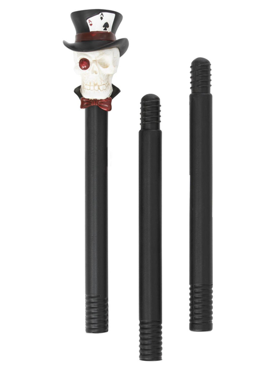 Extendable Voodoo Skull Cane Adult 3 Piece 88cm Horror Costume Accessory 2