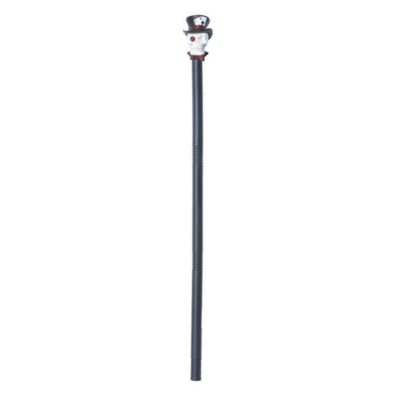 Extendable Voodoo Skull Cane Adult 3 Piece 88cm Horror Costume Accessory 1