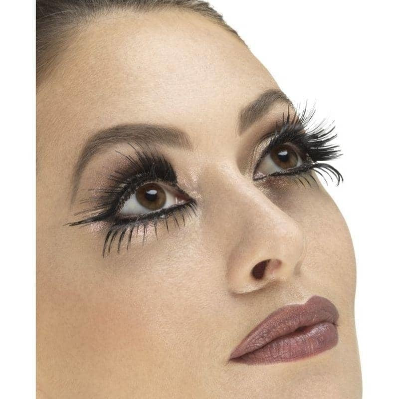 Eyelashes Long Black Top and Bottom Set with Glue Glamour Costume Accessory 1
