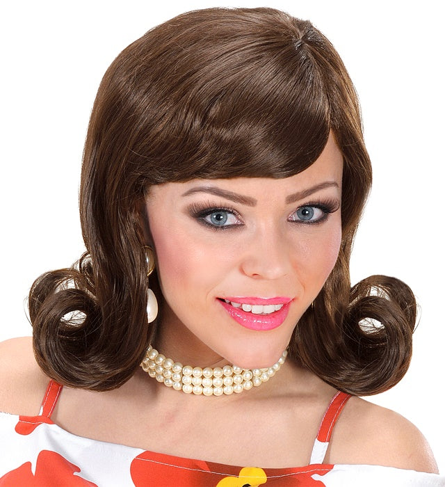 60S Flip Wig Brown - In Box