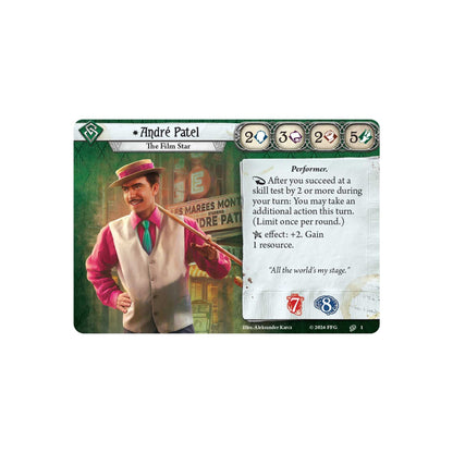 Arkham Horror The Card Game Andre Patel Investigator Deck Card Game Expansion