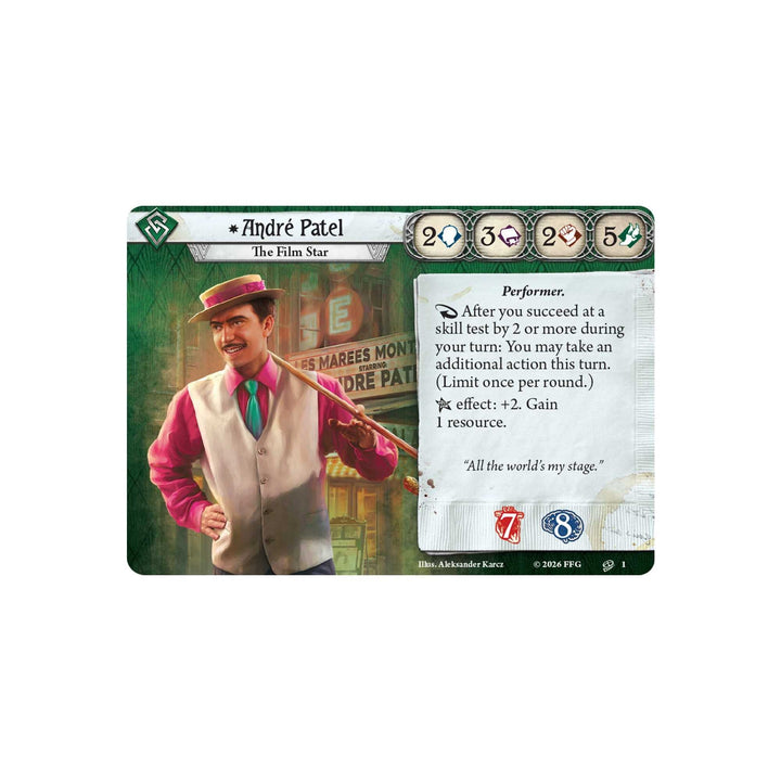 Arkham Horror The Card Game Andre Patel Investigator Deck Card Game Expansion