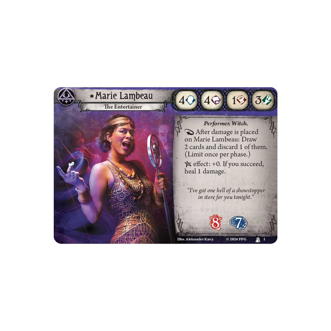 Arkham Horror The Card Game Marie Lambeau Investigator Deck Card Game Expansion