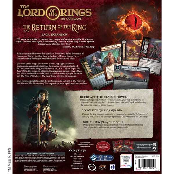 The Return of the King Saga Expansion the Lord of the Rings LCG 2