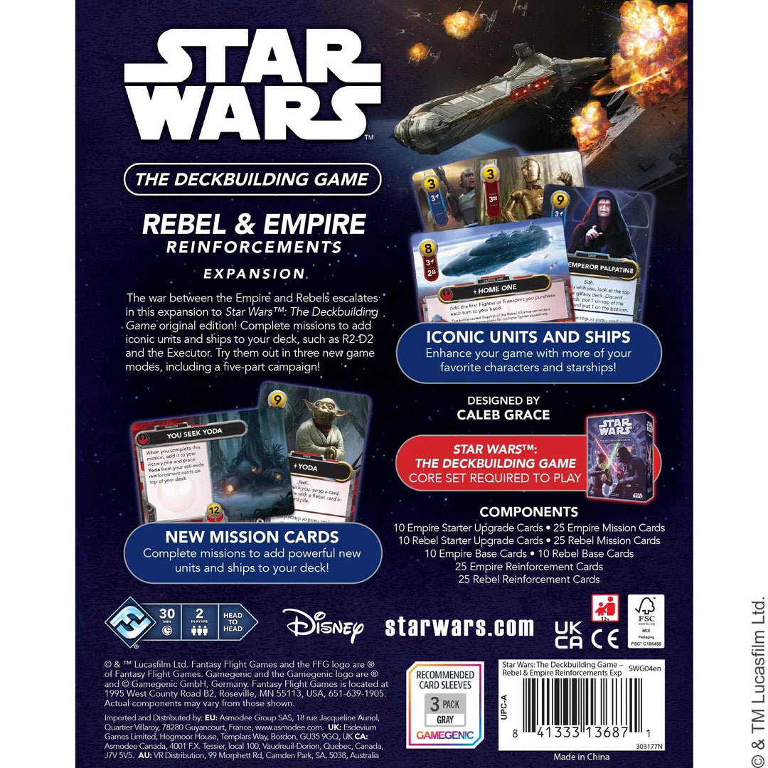 Star Wars The Deckbuilding Game Rebel and Empire Reinforcements Card Game Expansion