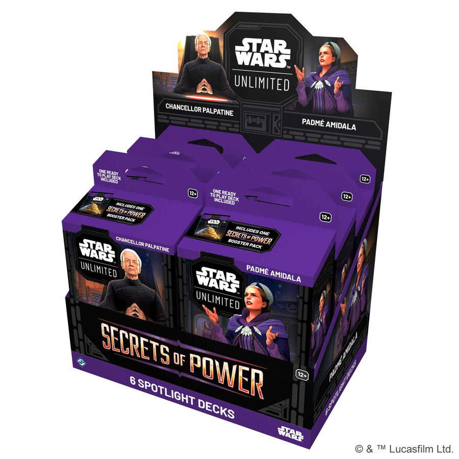 Star Wars Unlimited Secrets of Power Spotlight Deck Display 6 Trading Card Game by Fantasy Flight 1