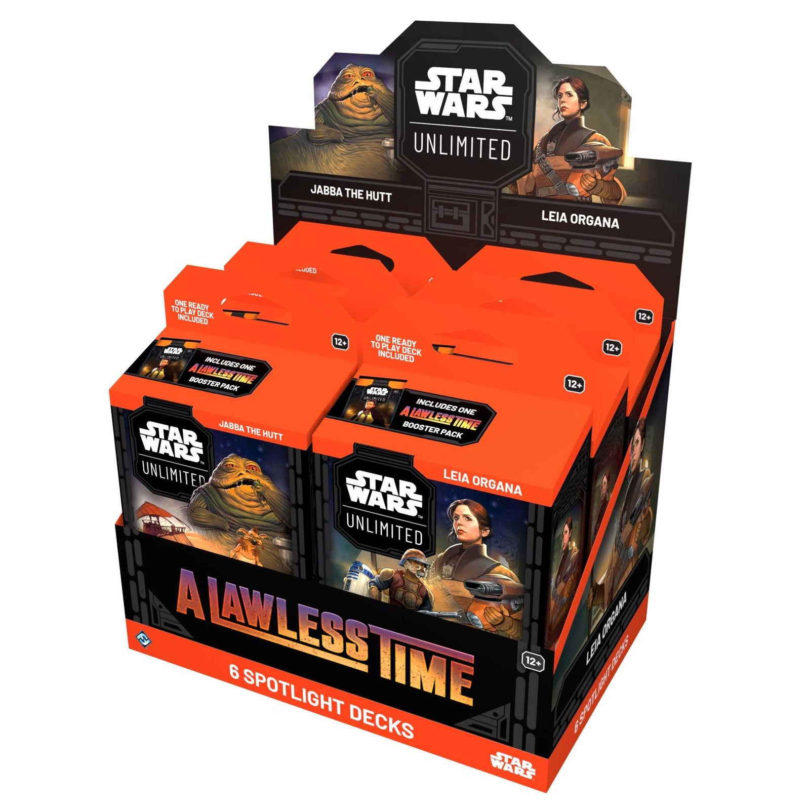 Star Wars Unlimited A Lawless Time Spotlight Deck Display 6 Jabba and Leia Trading Card Game by Fantasy Flight 1