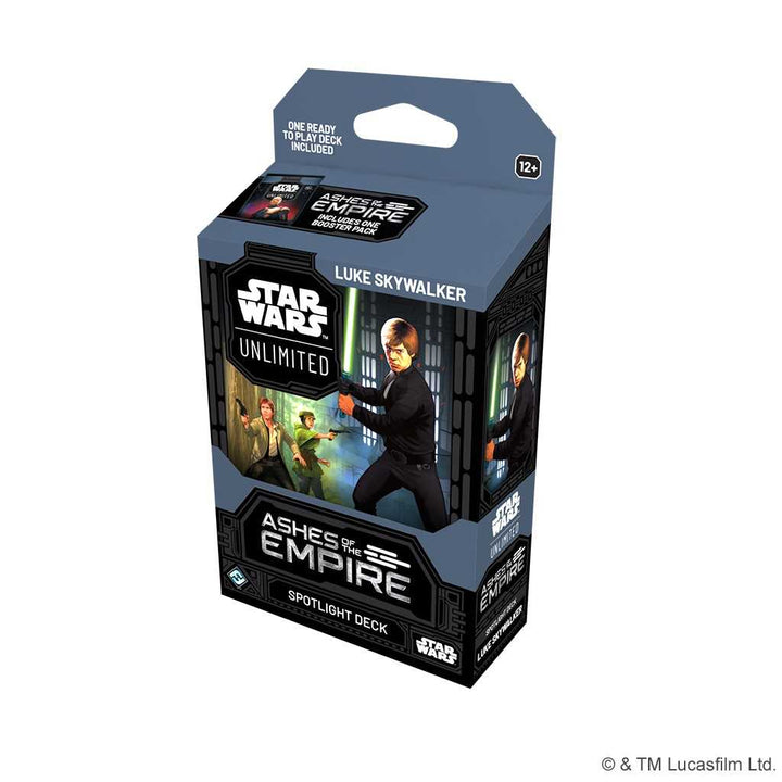 Star Wars Unlimited Ashes of the Empire Spotlight Deck Display Luke and Palpatine Card Game Expansion