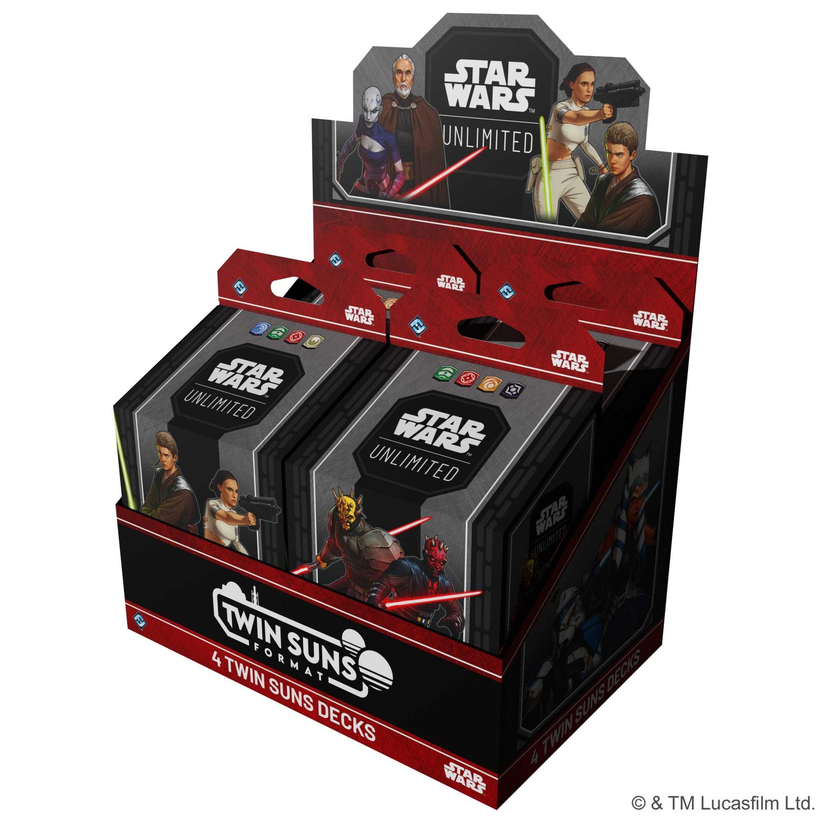 Star Wars Unlimited Twin Suns Deck Display 4 Trading Card Game by Fantasy Flight 1