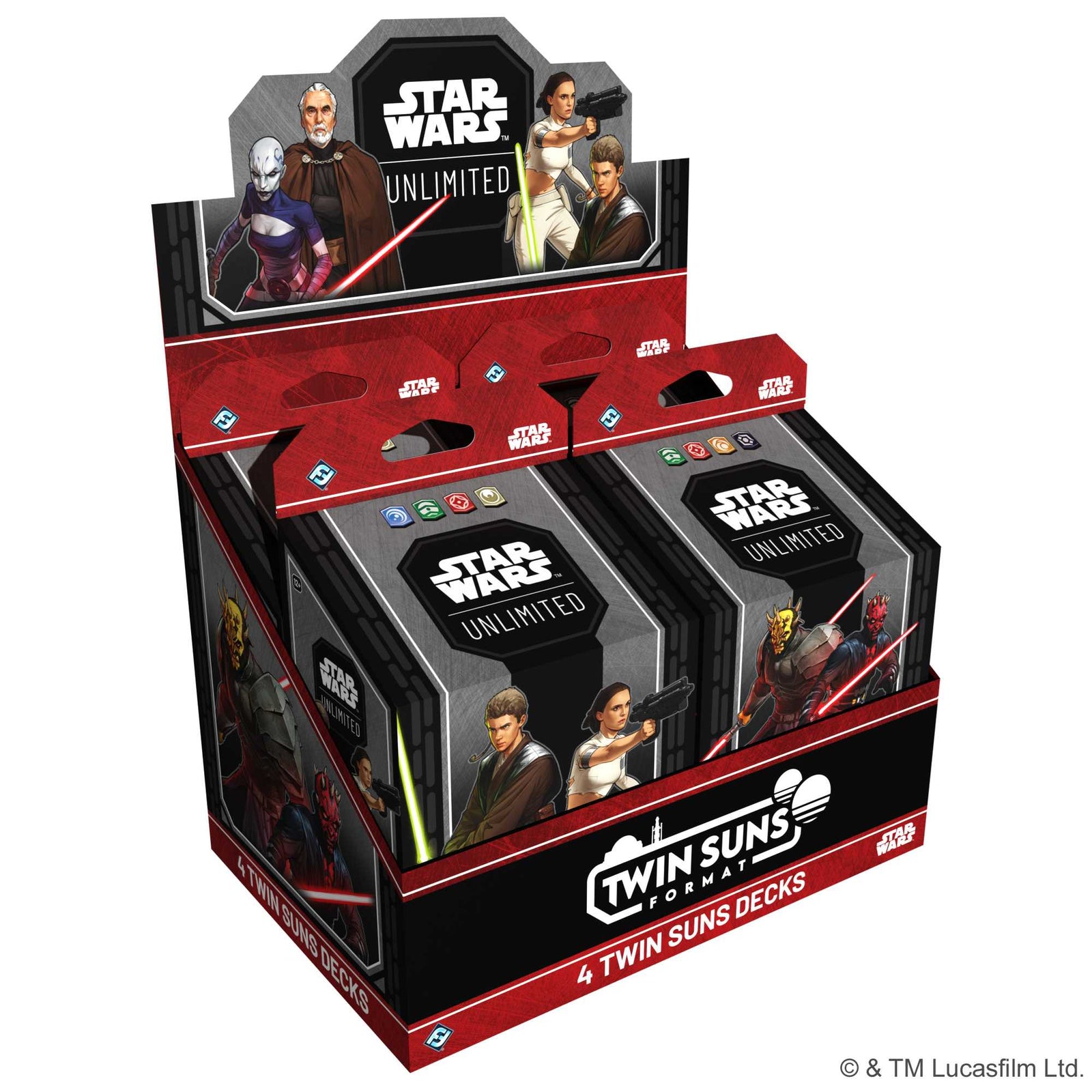 Star Wars Unlimited Twin Suns Deck Display 4 Trading Card Game by Fantasy Flight 2