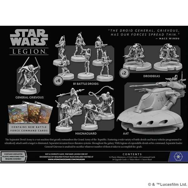 Star Wars Legion Separatist Invasion Battle Force Starter Set Command General Grievous 5