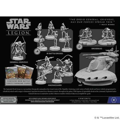 Star Wars Legion Separatist Invasion Battle Force Starter Set Command General Grievous 5