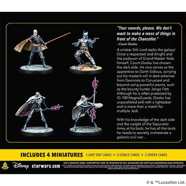 Star Wars Shatterpoint Twice the Pride Count Dooku Squad Pack 2