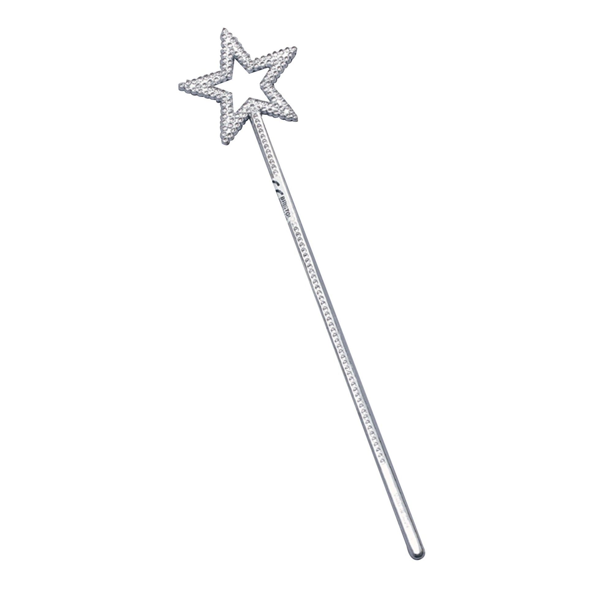 Fairy Wand Plastic Silver Costume Accessory 1