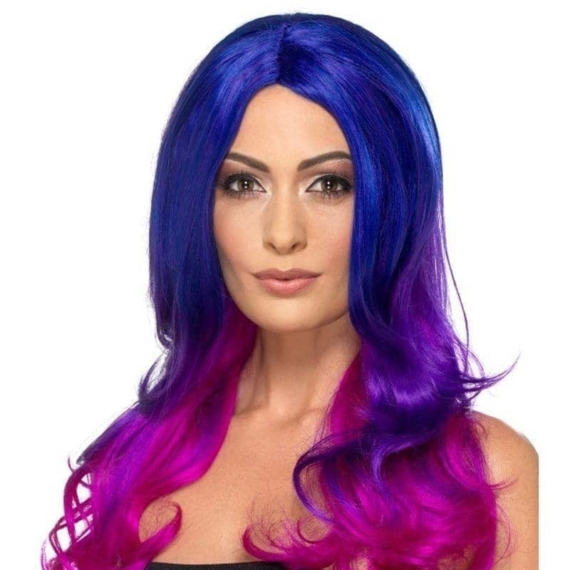 Fashion Ombre Wig Wavy Long Adult Blue 1