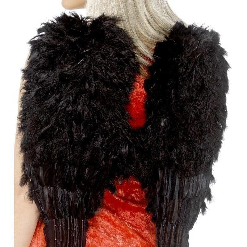 Feather Angel Wings Adult Black_1