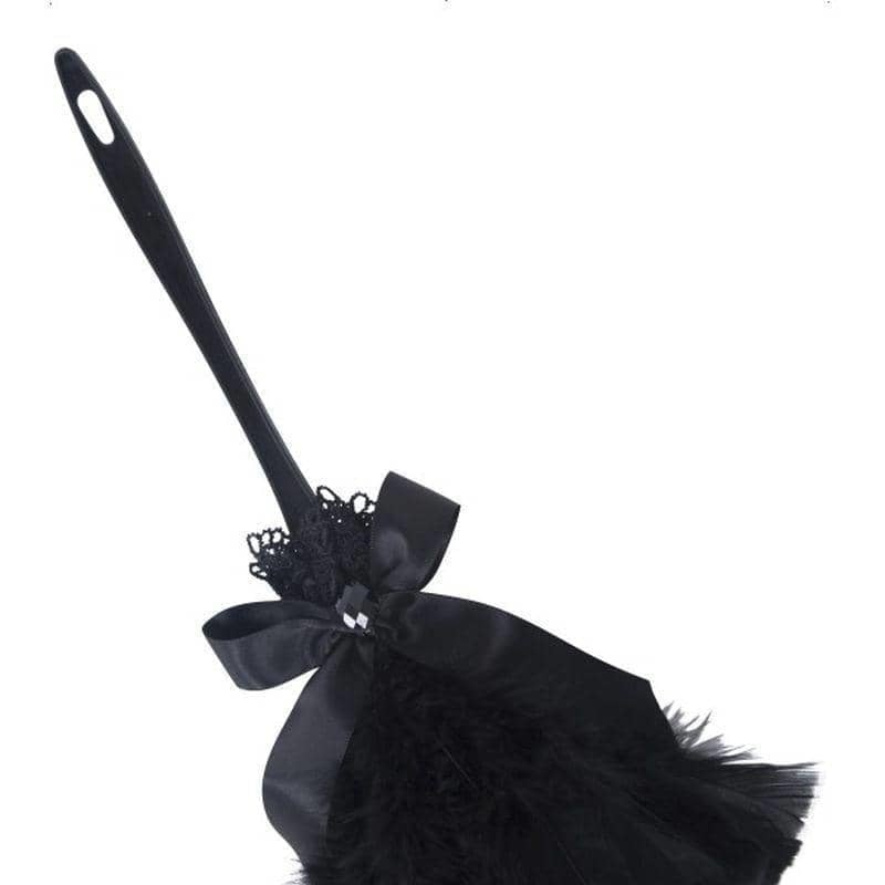 Feather Duster Black Bow Adult Gothic Maid Costume Accessory 2
