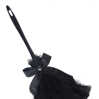 Feather Duster Black Bow Adult Gothic Maid Costume Accessory 2