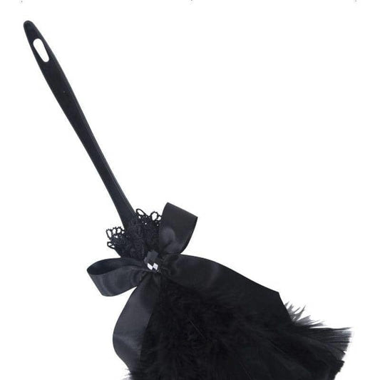 Feather Duster Black Bow Adult Gothic Maid Costume Accessory 2