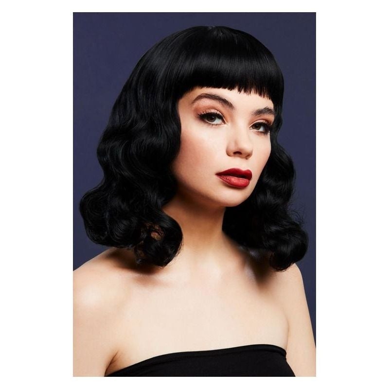 Fever Bettie Wig with Short Fringe Adult Black 32cm 1