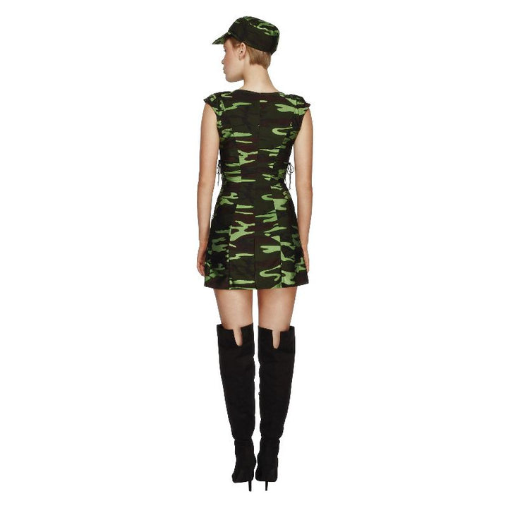 Fever Combat Girl Costume Camouflage Green Adult_2 