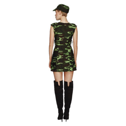 Fever Combat Girl Costume Camouflage Green Adult 2