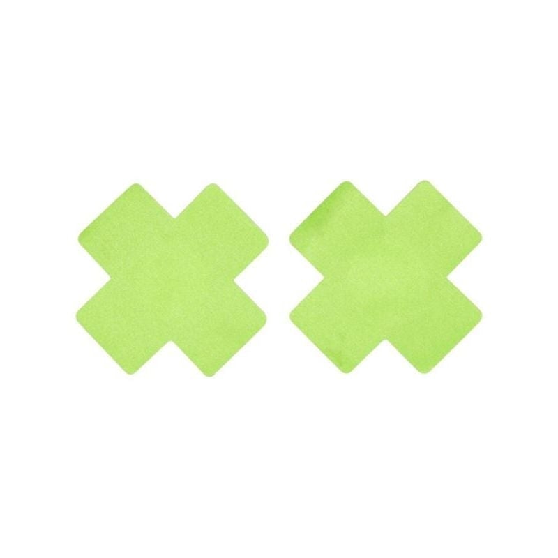 Fever Cross Nipple Pasties Lime 1