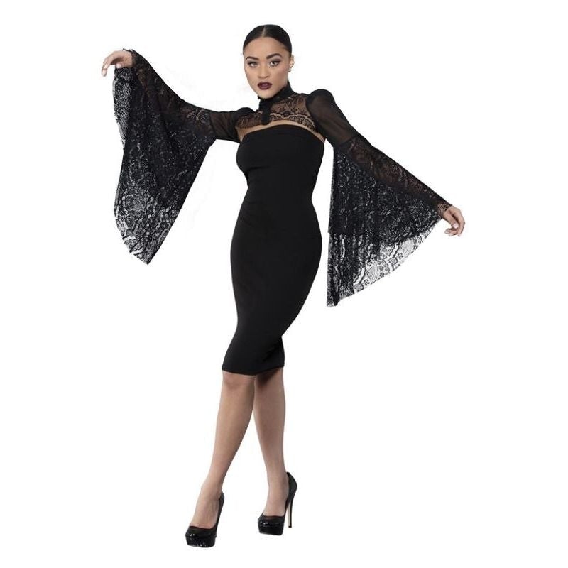 Fever Deluxe Gothic Sleeve Shawl Black Costume Accessory 1