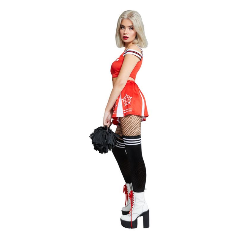 Fever Devil Cheerleader Costume Red and White Adult 3