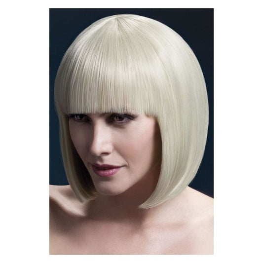 Fever Elise Wig Adult Blonde Sleek Bob with Fringe 33cm Long Hair 1