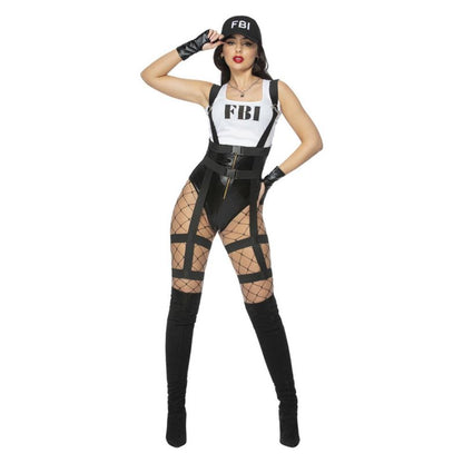 Fever FBI Costume Adult White Black 1
