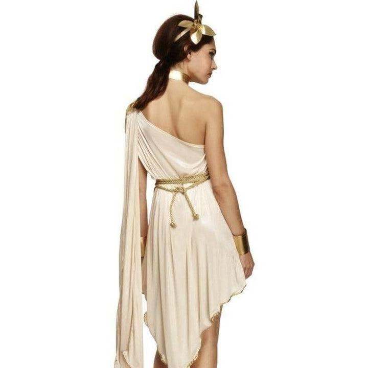 Fever Goddess Costume Adult White Gold Dress Belt_2