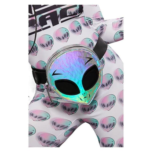 Alien Face Bum Bag Holographic Effect 1