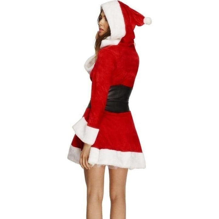 Fever Hooded Santa Costume Adult Red White_2