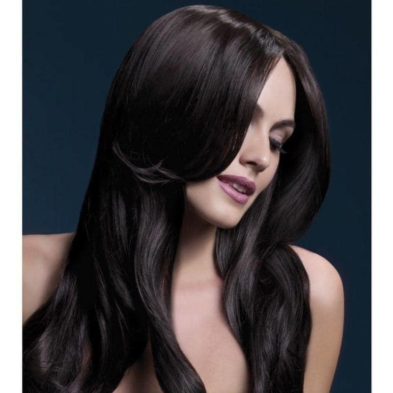 Fever Khloe Wig Adult Brown Long Wavy with Centre Parting 66cm 2