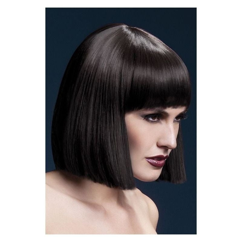 Fever Lola Wig Adult Brown Blunt Cut Bob with Fringe 30cm Hair 1