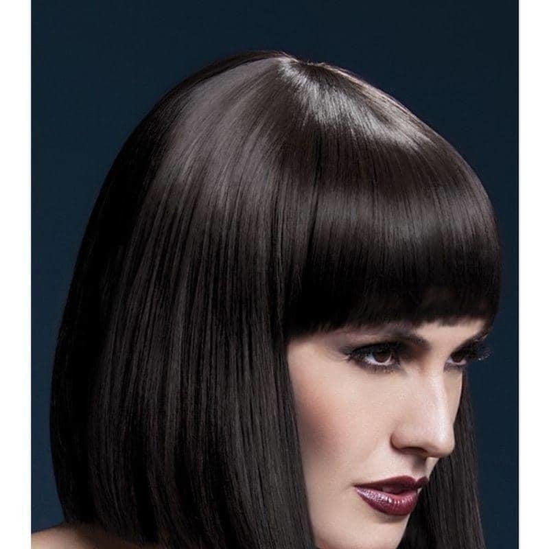 Fever Lola Wig Adult Brown Blunt Cut Bob with Fringe 30cm Hair 2
