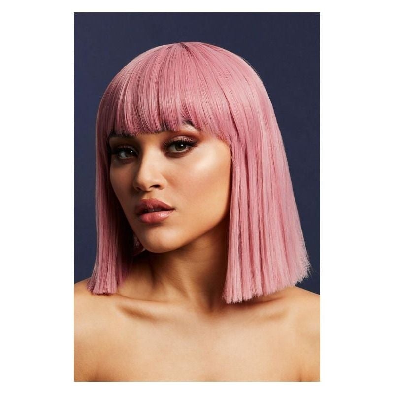 Lola Adult Wig Ash Pink Blunt Cut Bob with Fringe 30cm Fever 1
