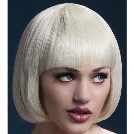 Fever Mia Wig Adult Blonde Short Bob with Fringe 25cm Flapper Hair 2