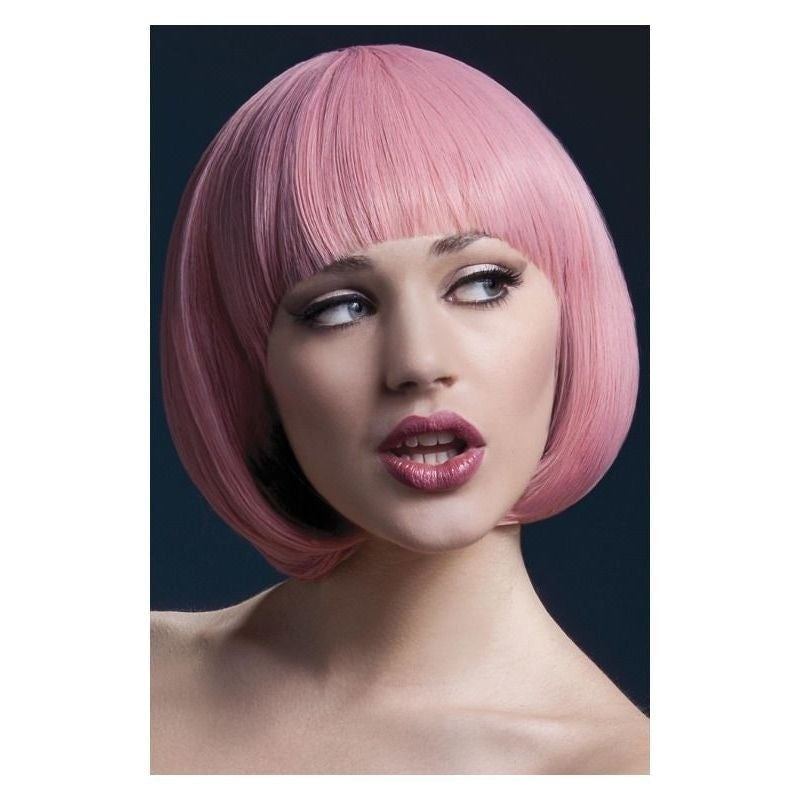 Fever Mia Wig Adult Pastel Pink Short Bob with Fringe 25cm 1