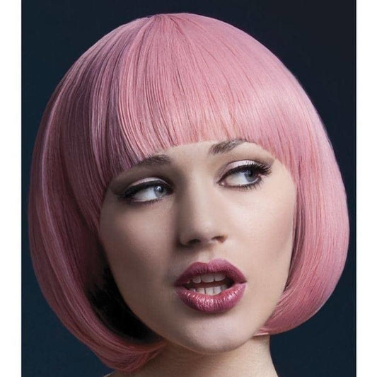 Fever Mia Wig Adult Pastel Pink Short Bob with Fringe 25cm 2