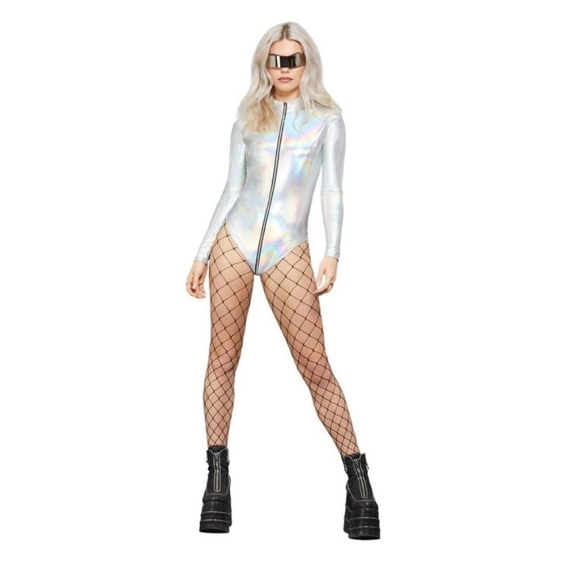 Fever Miss Whiplash Mirror Holographic Bodysuit 1