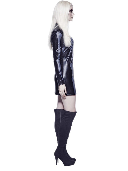 Fever Miss Whiplash Skeleton Costume Black Dress 2