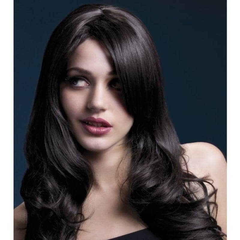 Fever Nicole Wig Adult Brown Soft Wave with Faux Skin Crown Parting 66cm 2
