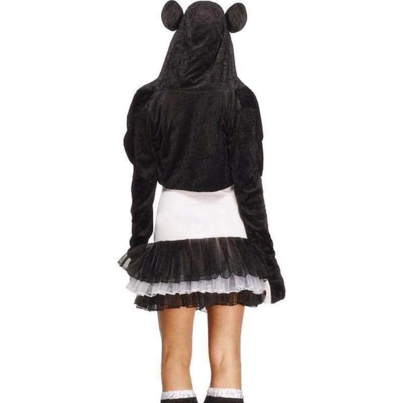 Fever Panda Costume Tutu Dress Jacket Boot Covers Adult White Black Set 2