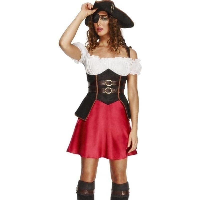 Fever Pirate Wench Costume Adult Black Red_1