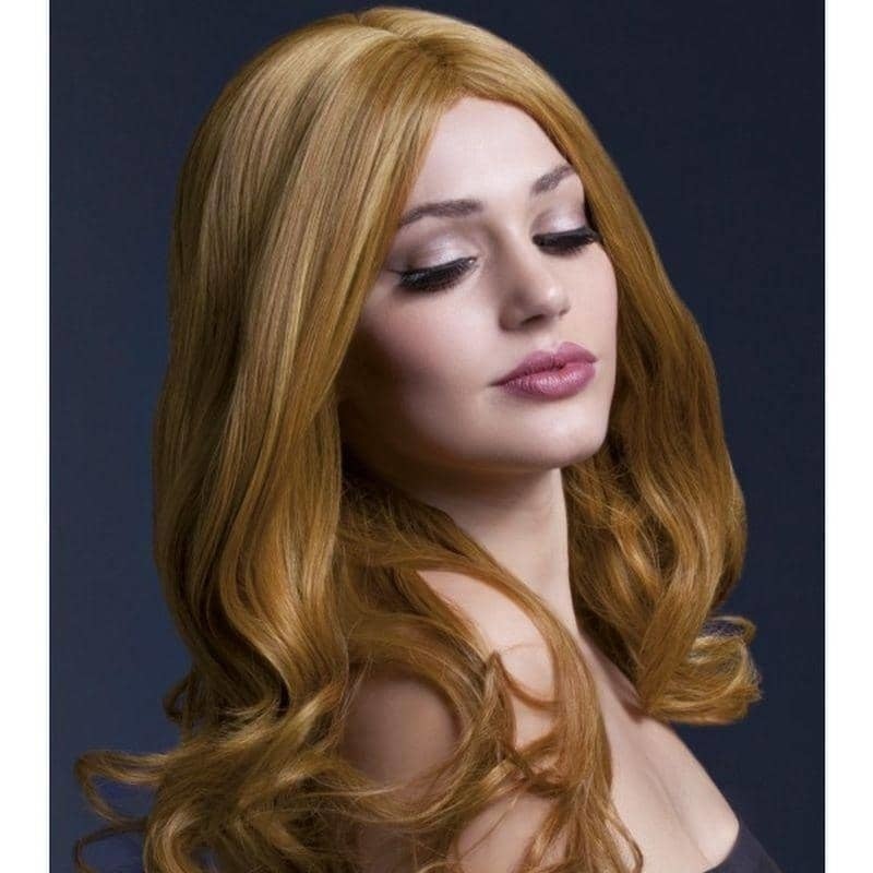 Fever Rhianne Wig Adult Long Auburn Soft Curl Centre Parting Costume Accessory 1