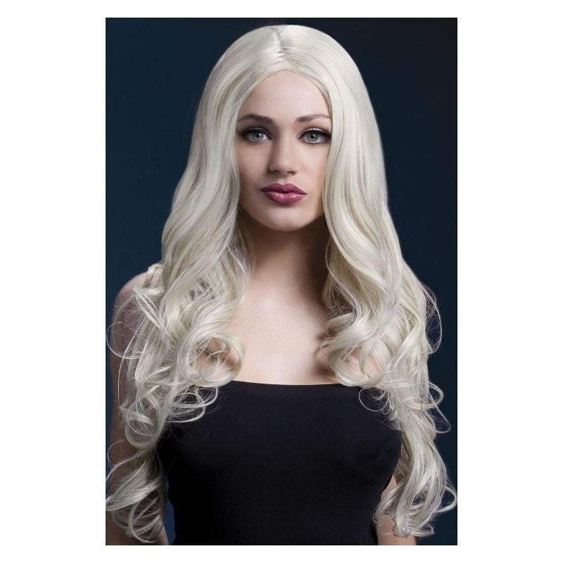 Fever Rhianne Wig Adult Blonde Long Soft Curl with Centre Parting 66cm 1