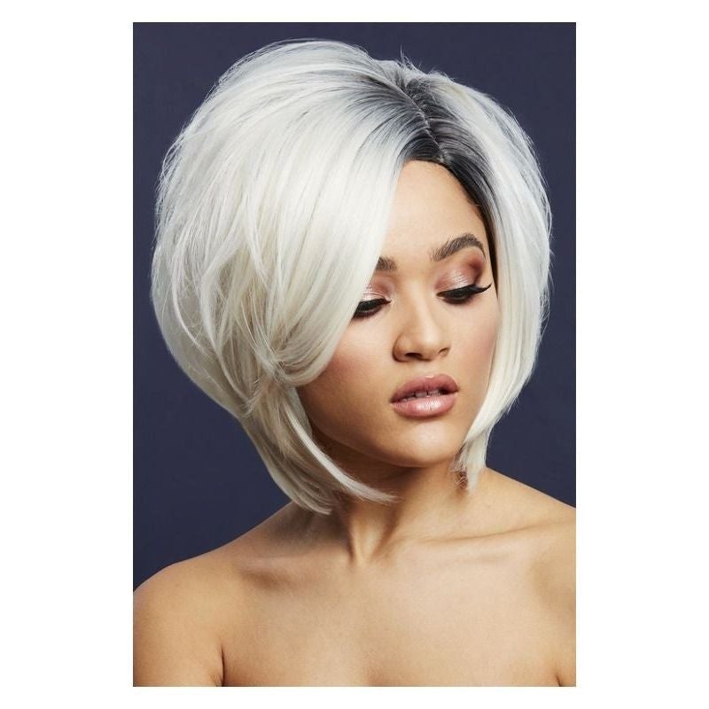 Fever Savanna Wig True Blend Ice Blonde Asymmetric Bob Side Parting 30cm/ 12in 1
